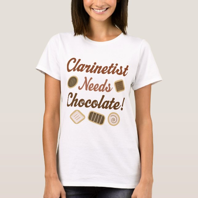 Camiseta Chocolate do Clarinetist (Frente)