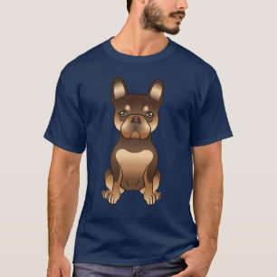 Camiseta Chocolate E Cão-Grande Francês / Cachorro Francês