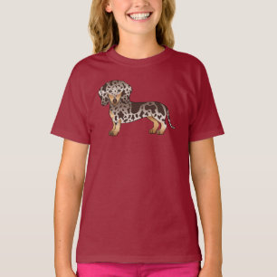 Camiseta Chocolate E Maçã Suave Casaco Dachshund Cão