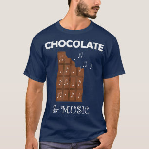 Camiseta Chocolate e notas musicais Chocolatista
