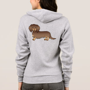 Camiseta Chocolate e Tan Long Hair Dachshund