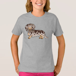 Camiseta Chocolate E Tonelada De Cabelo Longo Cão