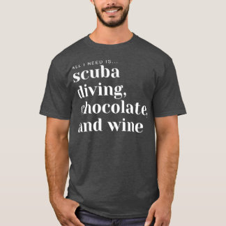Camiseta Chocolate e vinho para mergulho