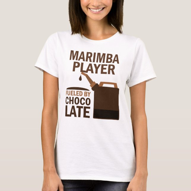 Camiseta Chocolate (engraçado) do jogador do Marimba (Frente)