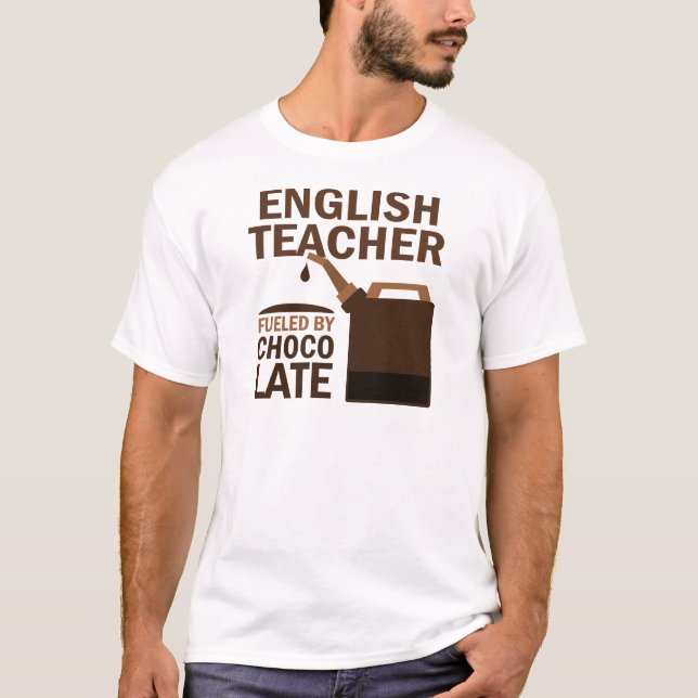 Camiseta Chocolate (engraçado) do professor de inglês (Frente)