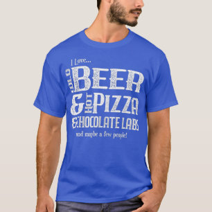 Camiseta Chocolate Engraçado Labrador Retriever Beer Novelt