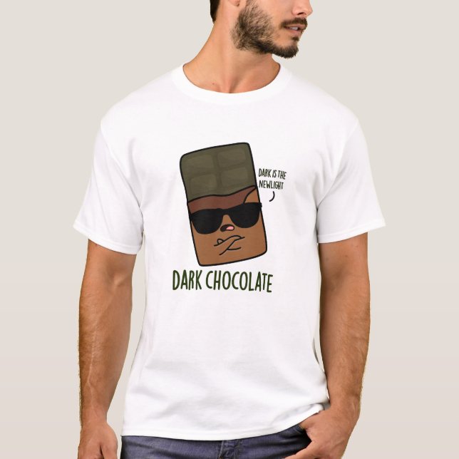 Camiseta Chocolate Escuro Doces Engraçados (Frente)