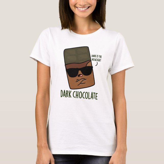 Camiseta Chocolate Escuro Doces Engraçados (Frente)