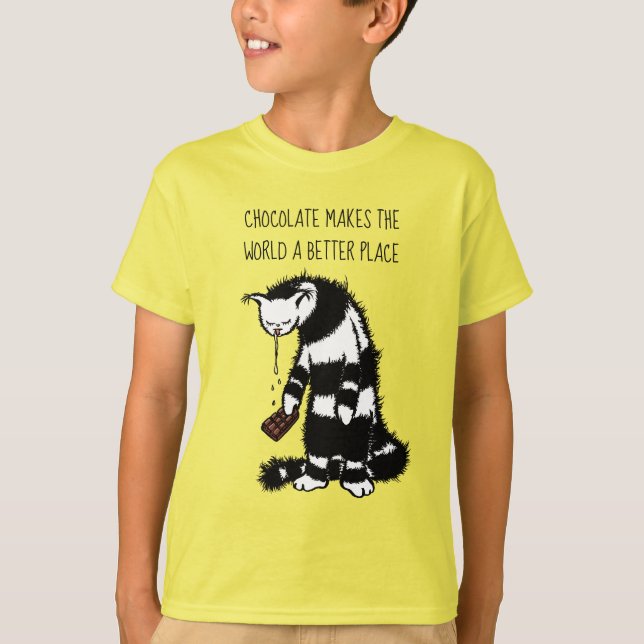Camiseta Chocolate faz do mundo um lugar melhor (Frente)