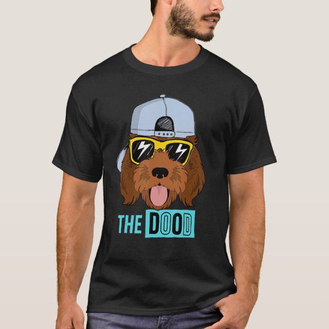 Camiseta Chocolate Golden Doodle Dog The Dood Brown Goolden (Frente)