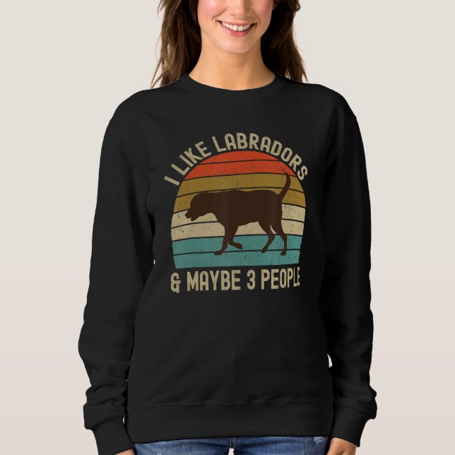 Camiseta Chocolate Lab Labrador for Mom Dad and Kids I Like (Frente)