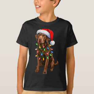 Camiseta Chocolate Lab Labrador Retriever Natal Homens Mulh