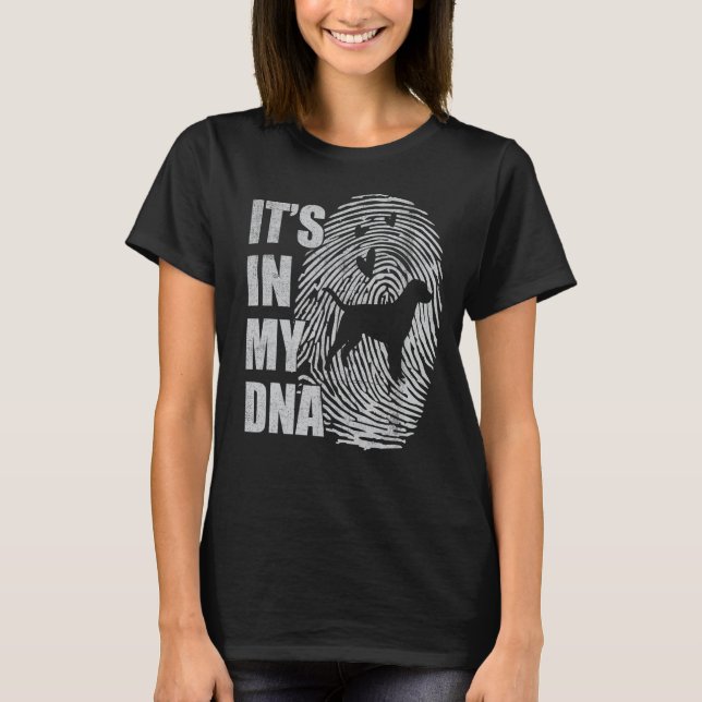 Camiseta Chocolate Labrador DNA Cachorro Mãe Cachorro Pai (Frente)