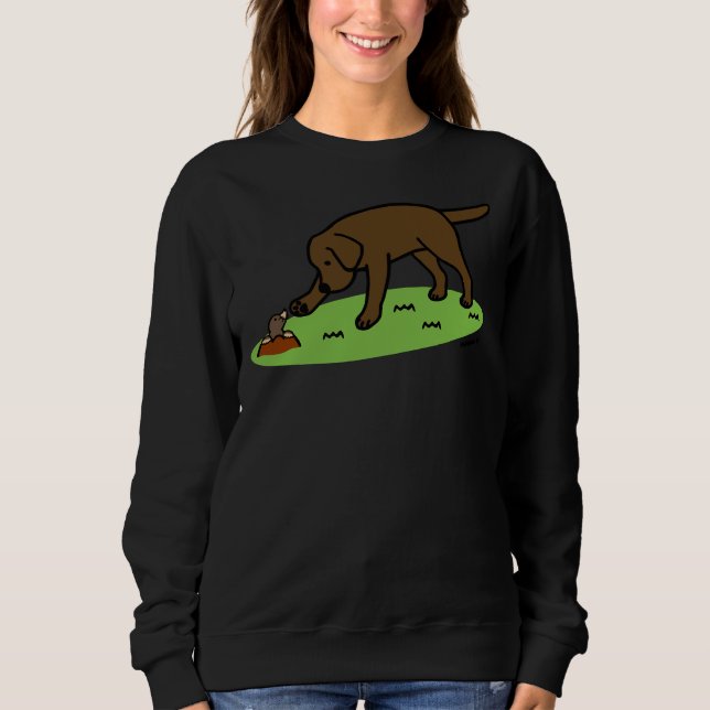 Camiseta Chocolate Labrador E Amigo Mole (Frente)