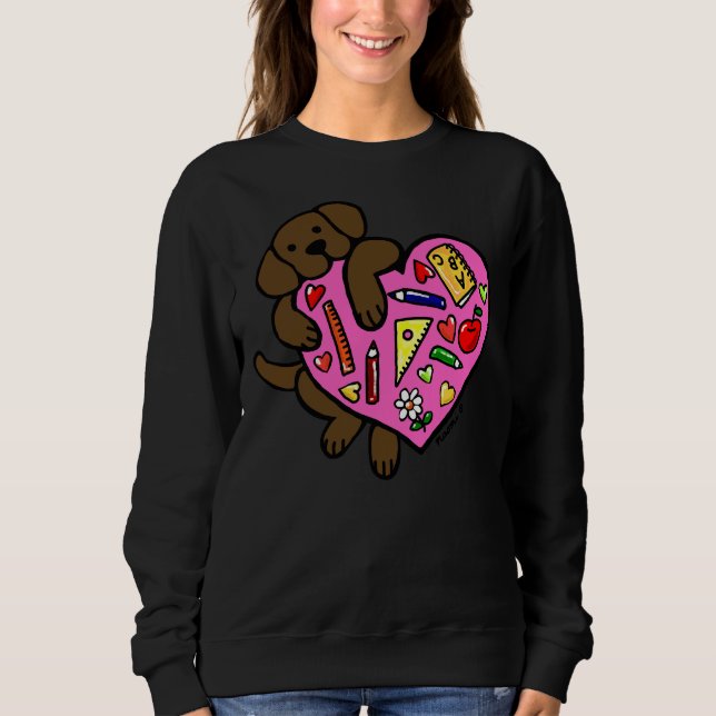 Camiseta Chocolate Labrador Professor S Heart (Frente)