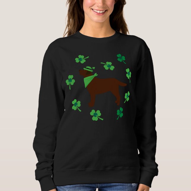 Camiseta Chocolate Labrador Rua Patrick S Day (Frente)