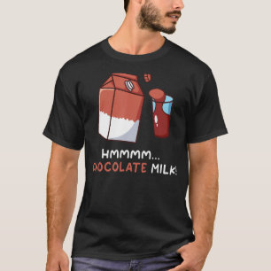 Camiseta Chocolate Leite Engraçado Comida Engraçado Comedor