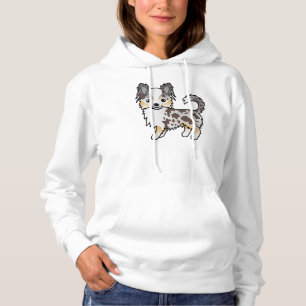 Camiseta Chocolate Merle Long Casaco Chihuahua Cartoon Dog