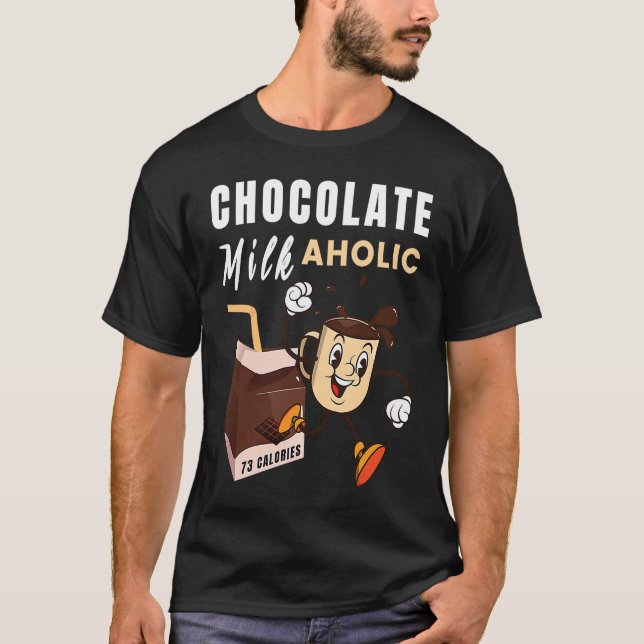Camiseta Chocolate Milk Aholic Food Eater Graphic (Frente)