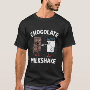 Camiseta Chocolate Milkshake Vintage Retro Funny Pun Humor