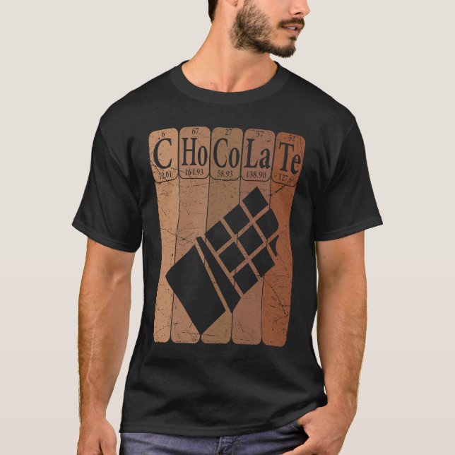 Camiseta Chocolate Periodic Table Elements Chocoholic Choco (Frente)
