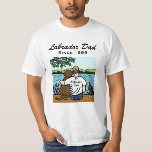 Camiseta Chocolate personalizado Labrador e pai 2