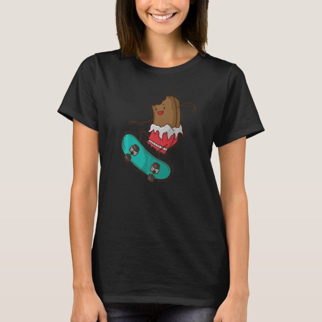 Camiseta Chocolate picado ama skate (Frente)