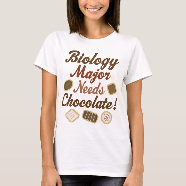 Camiseta Chocolate principal da biologia (Frente)