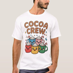 Camiseta Chocolate Quente Cocoa Crew Kawaii Natal Xmas
