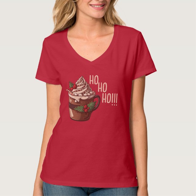 Camiseta Chocolate Quente de Natal (Frente)