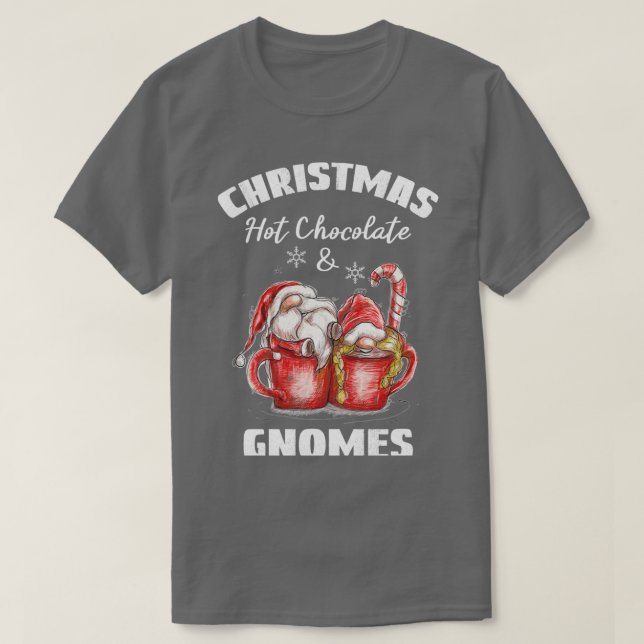 Camiseta Chocolate Quente De Natal E Gnomo (Frente do Design)