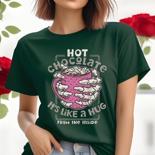 Camiseta Chocolate Quente é como um abraço da camisa-Dentro