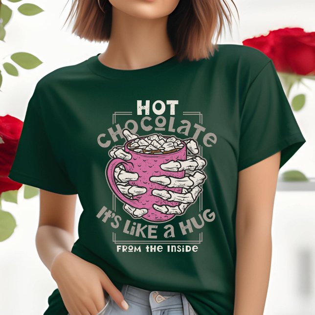Camiseta Chocolate Quente é como um abraço da camisa-Dentro (Criador carregado)