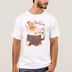 Camiseta Chocolate Quente e Pão Gingerido de Natal