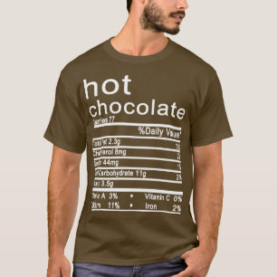Camiseta Chocolate quente Nutrição Fala Engraçado Ação de G