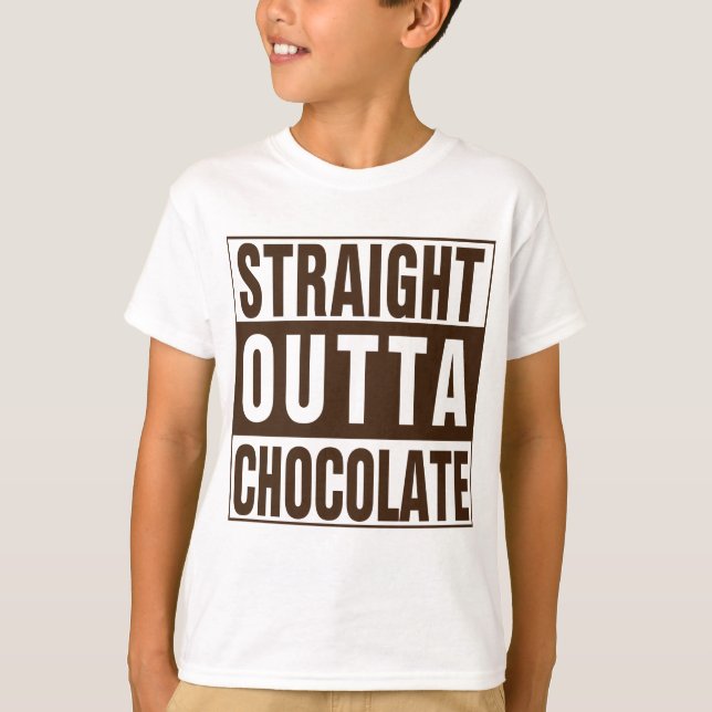 Camiseta Chocolate reto de Outta Brown (Frente)
