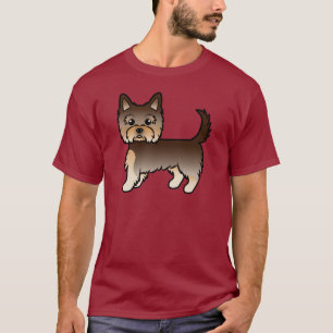 Camiseta Chocolate Yorkshire Terrier Yorkie Cartoon