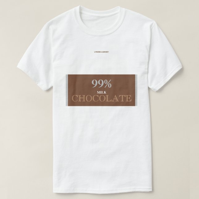 CAMISETA CHOCOLATO DE LEITE A 99% (Frente do Design)