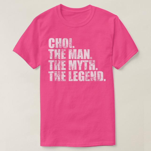 Camiseta Choi Nome da família Choi sobrenome Choi Apelido C (Frente do Design)
