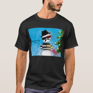 Camiseta Cholo Snowman Foo Christmas Tree Lights