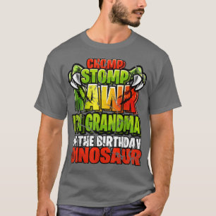 Camiseta Chomp Rawr Eu sou vovó do aniversariante Matchi