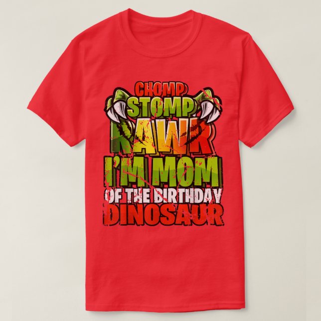 Camiseta Chomp Rawr Im Mãe do Jovem Matchin (Frente do Design)