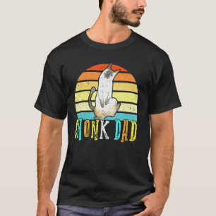 Camiseta Chonk Cat Pai Meme Retro Pai Memórias