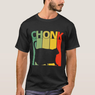Camiseta Chonk Cat Scale Memória Engraçada Estilo de Retrô
