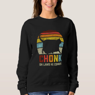 Camiseta Chonk Cat Scale Memória Engraçada Estilo de Retrô 