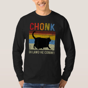 Camiseta Chonk Cat Scale Memória Engraçada Estilo de Retrô 