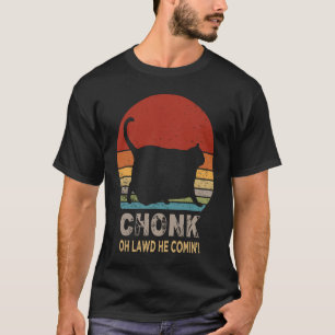 Camiseta Chonk Cat Scale Memória Retro Estilo Vintage Cats 
