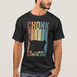Camiseta Chonk Cat Scale Memória Retro Estilo Vintage Cats