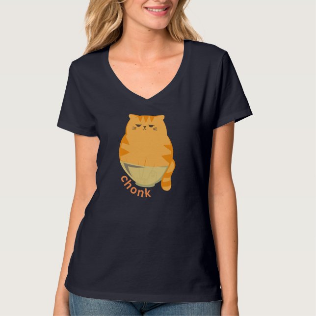 Camiseta Chonk Orange Cat (Frente)