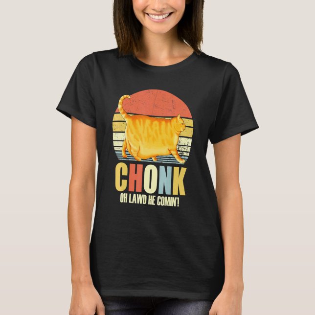 Camiseta Chonker Fat Cat Chonky Meme (Frente)